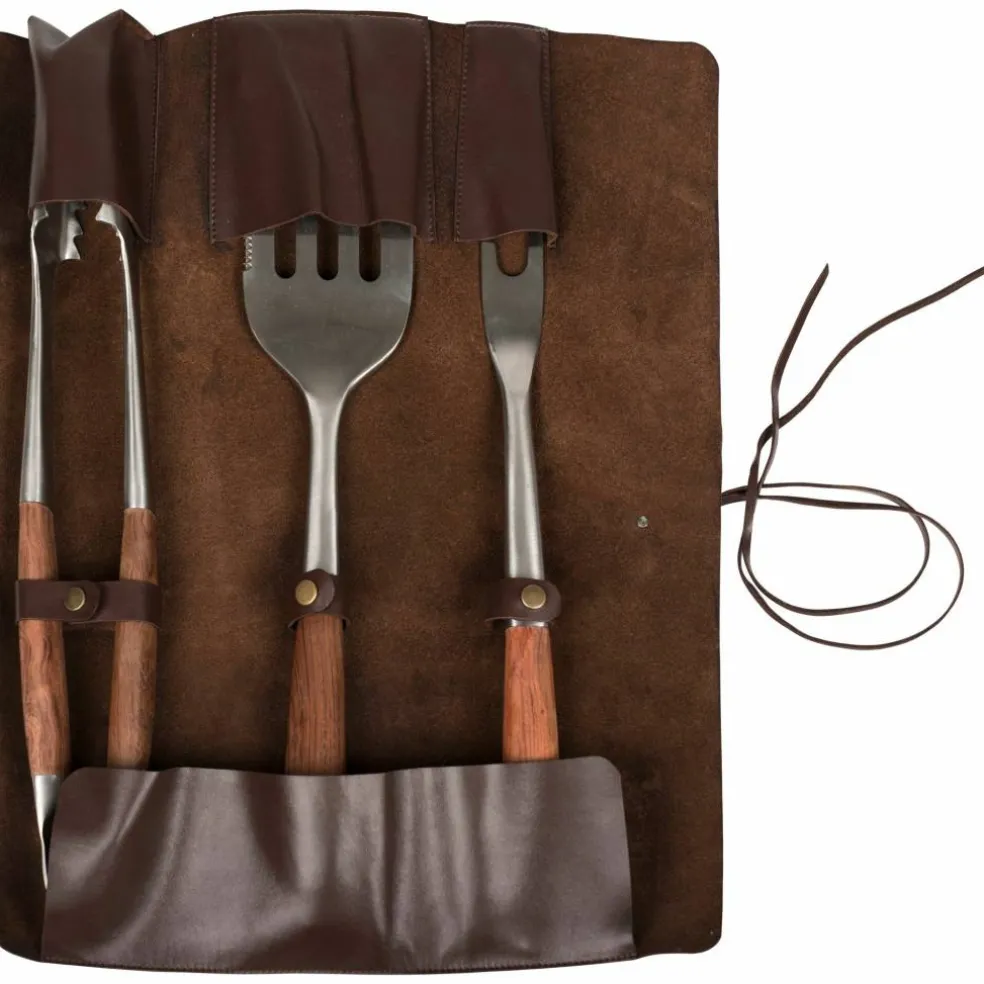 Grillsett 3 deler 40 cm, rustfritt stål