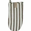 Grillvott 16 × 30 cm bredstripet, salvie/hvit