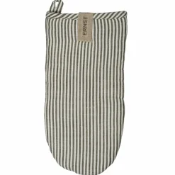 Grillvott 16 × 30 cm smalstripet, salvie/hvit