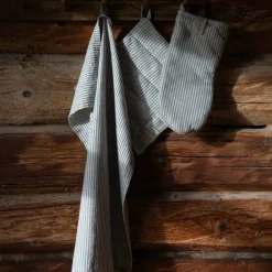 Grillvott stripete, karamell/beige