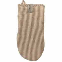 Grillvott stripete, karamell/beige