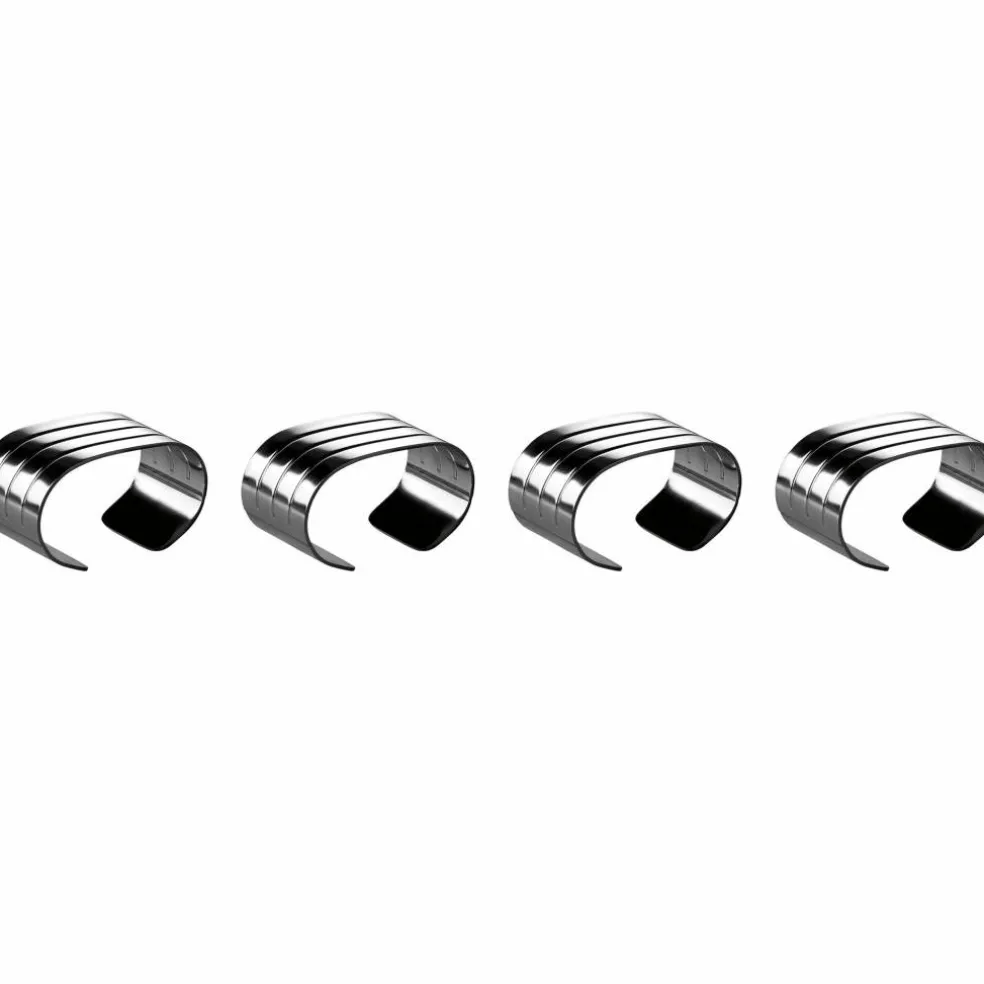 Groovy Serviettholder, Rustfritt stål 4 pk