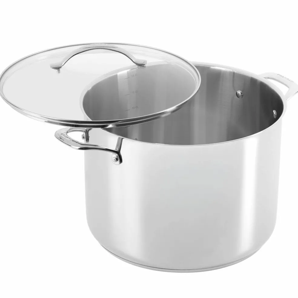 Gryte med lokk 7,2 liter, rustfritt stål