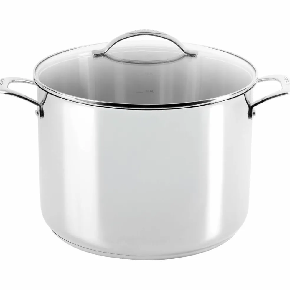 Gryte med lokk 15 liter, rustfritt stål