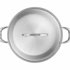 Gryte med lokk 15 liter, rustfritt stål