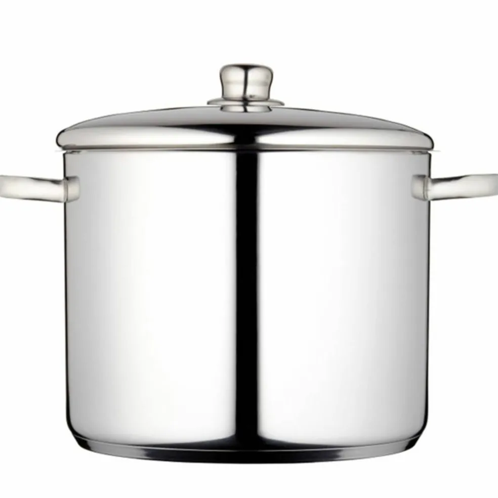 Gryte med lokk 11 liter, rustfritt stål