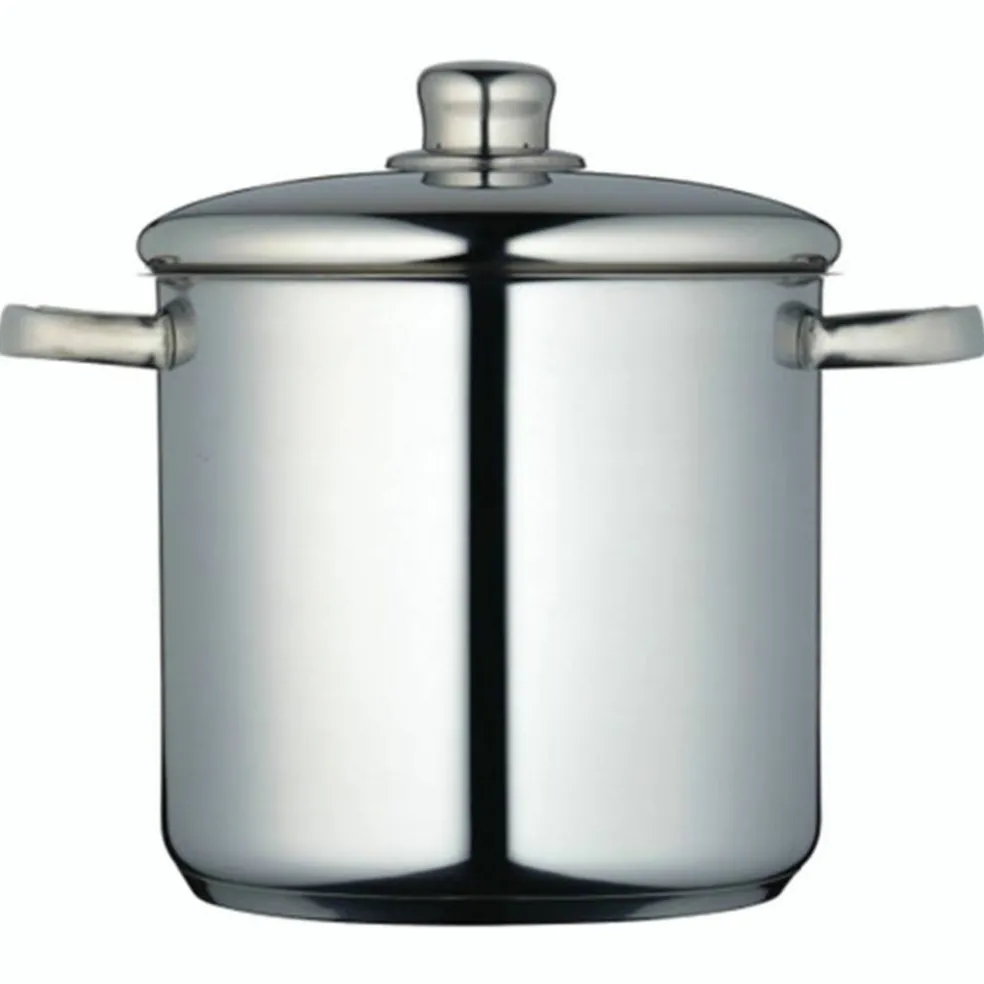 Gryte med lokk 14 liter, rustfritt stål