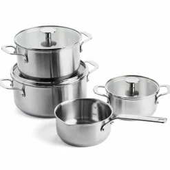 Grytesett 4 deler, rustfritt stål