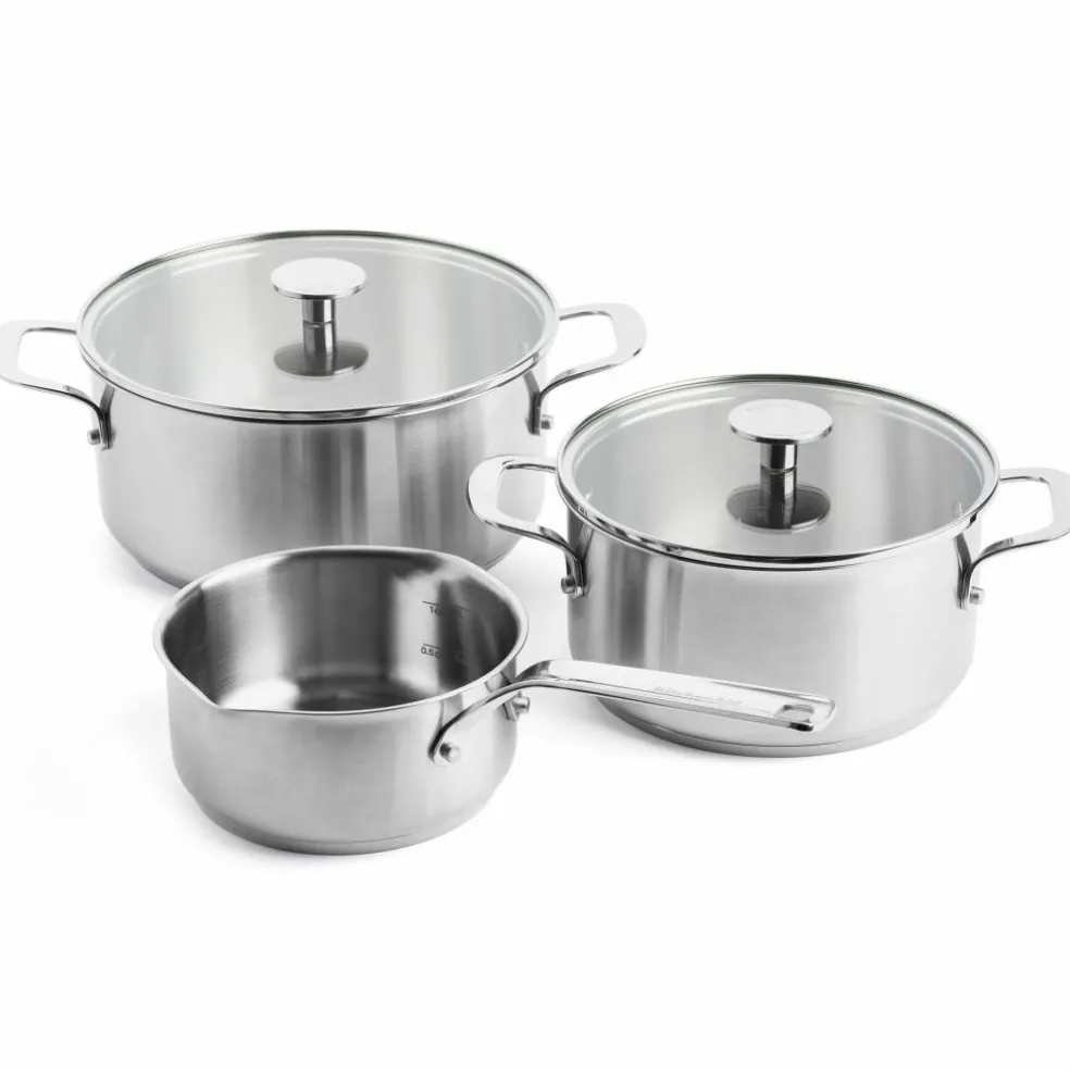 Grytesett 3 deler, rustfritt stål