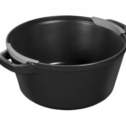Grytesett i støpejern 24 cm, svart