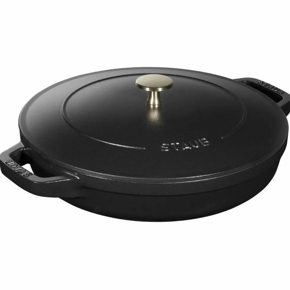 Grytesett i støpejern 24 cm, svart