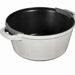 Grytesett i støpejern 24 cm, White Truffle