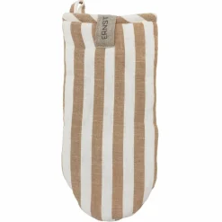 Grytevott med brede striper, blå/hvit