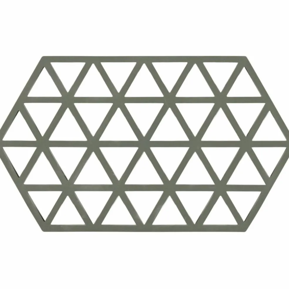 Grytunderlag Triangles L24, Olive green