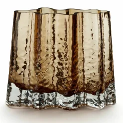 Gry Wide vase, 24 cm, cognac