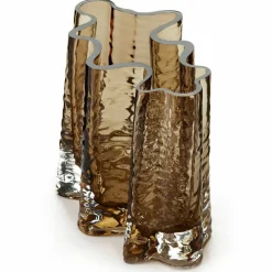 Gry Wide vase, 19 cm, cognac