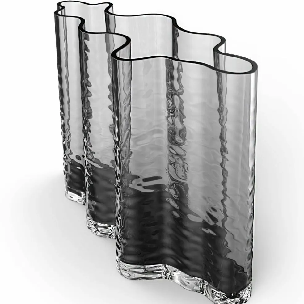 Gry Wide vase, 19 cm, smoke