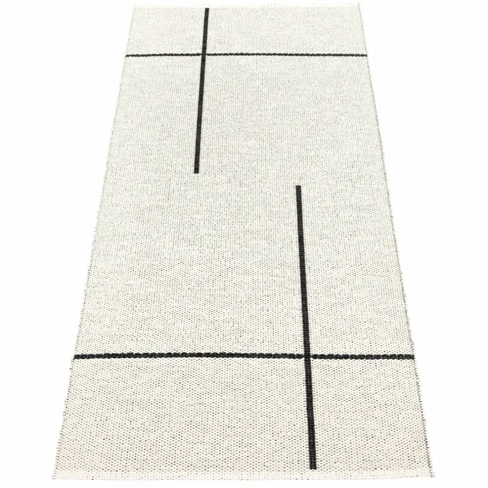 Gulvteppe Fred, 70 x 270 cm., black/vanilla