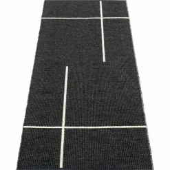 Gulvteppe Fred, 70 x 180. cm., black/vanilla