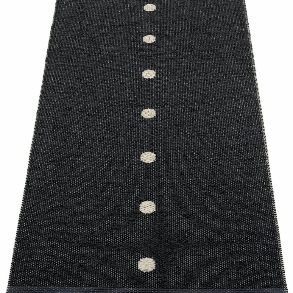 Gulvteppe Peg, 70 x 140 cm, black/linen