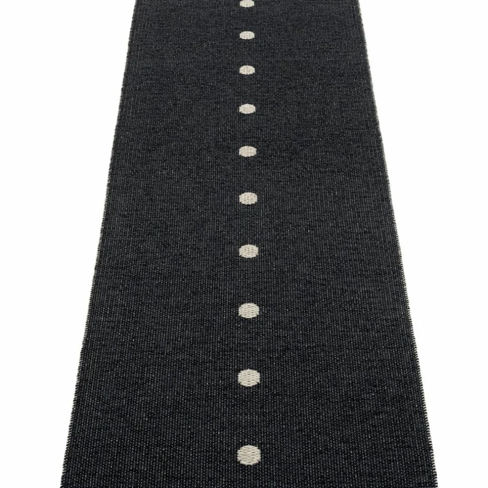 Gulvteppe Peg, 70 x 140 cm, black/linen