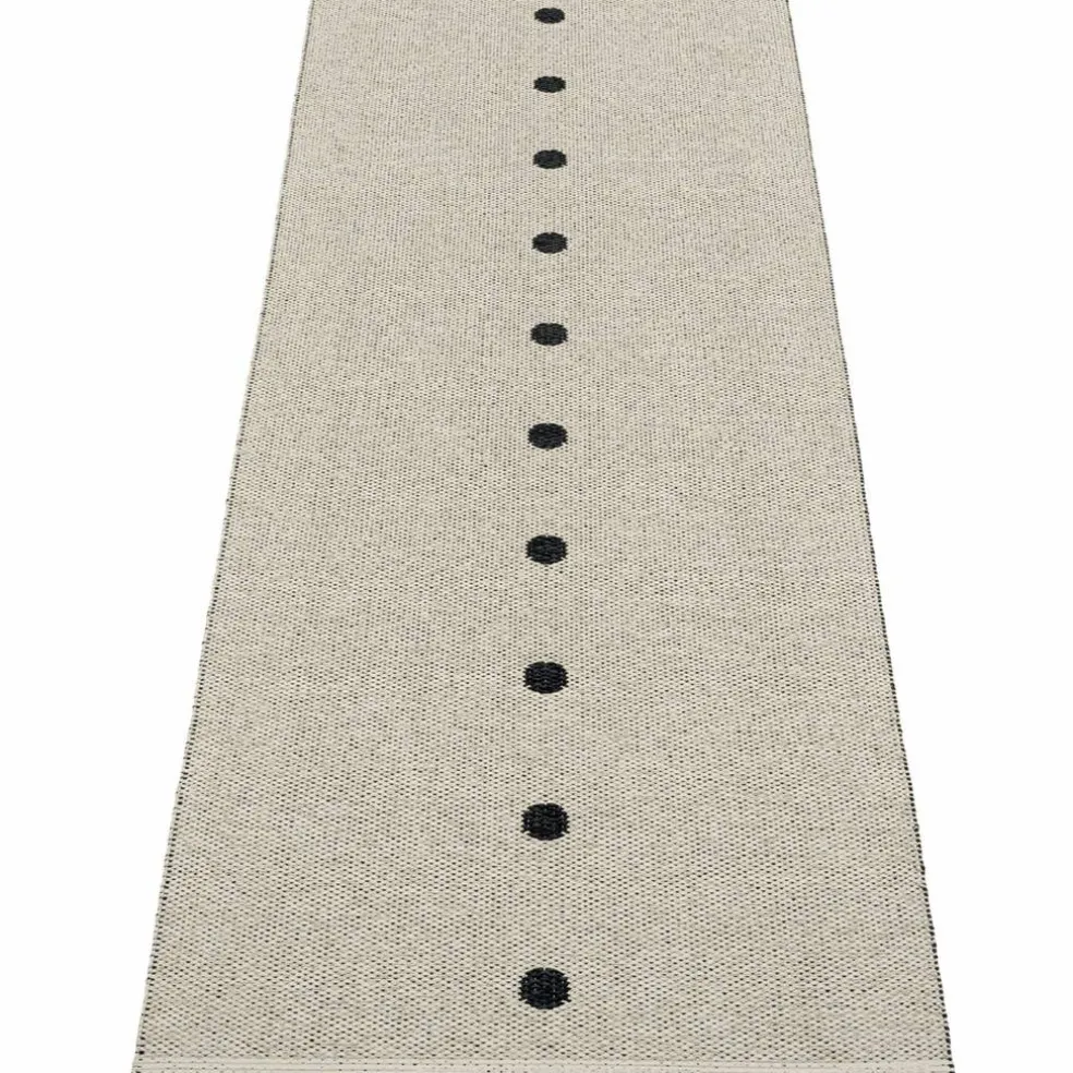 Gulvteppe Peg, 70 x 140 cm, black/linen