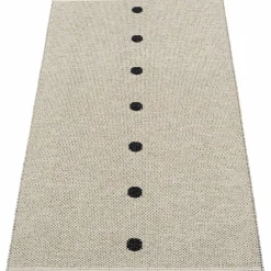 Gulvteppe Peg, 70 x 200 cm, black/linen