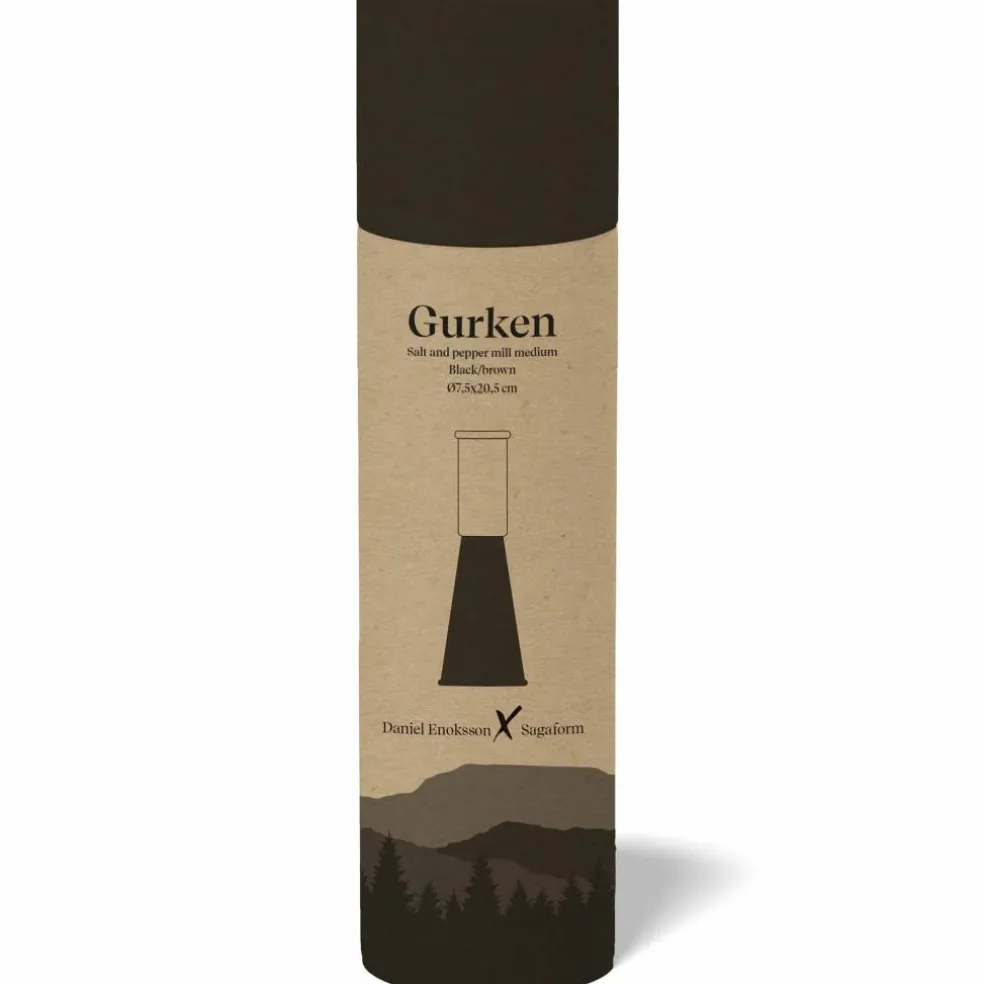 Gurken salt- og pepperkvern medium, svart/brun