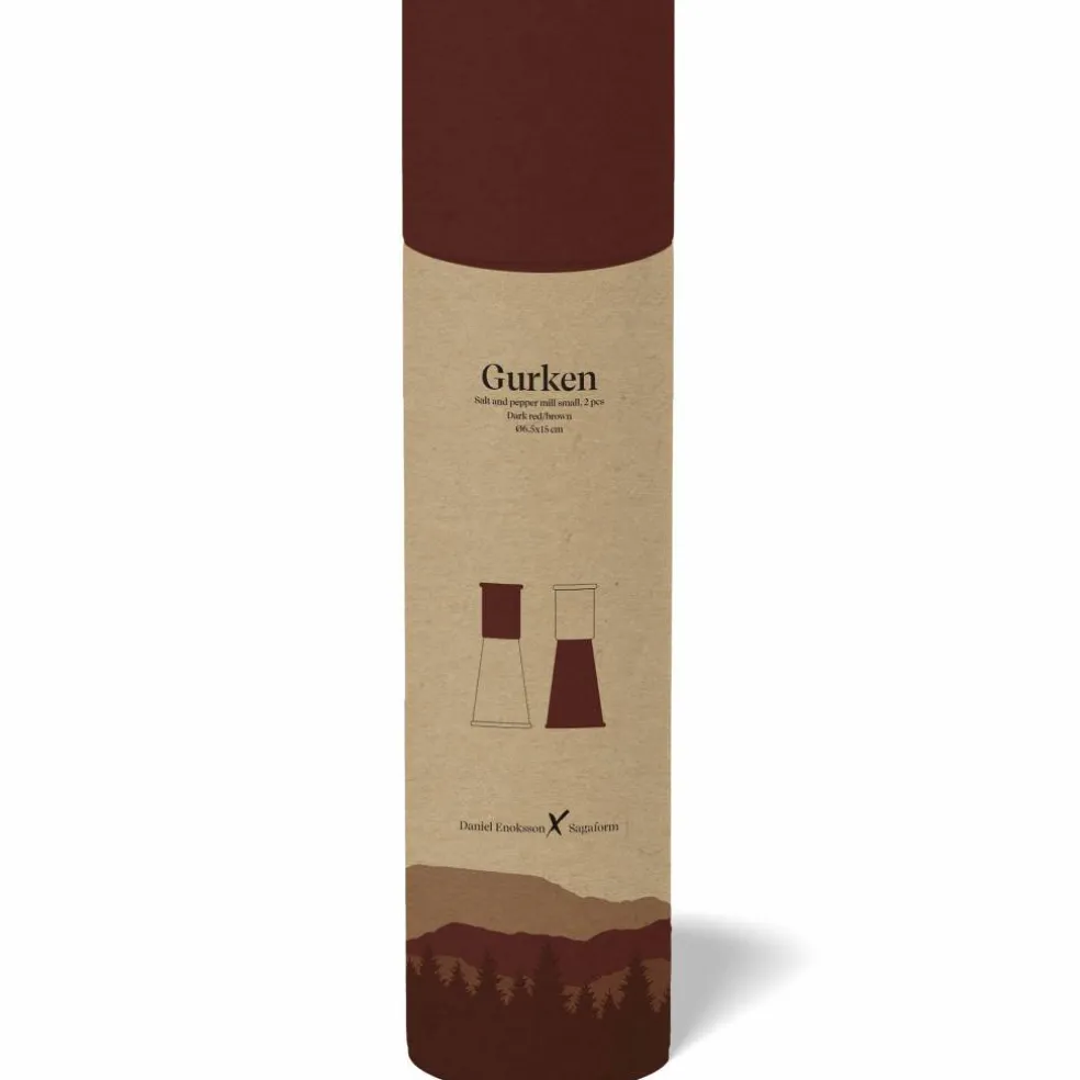 Gurken salt- og pepperkvern small 2 stk, svart
