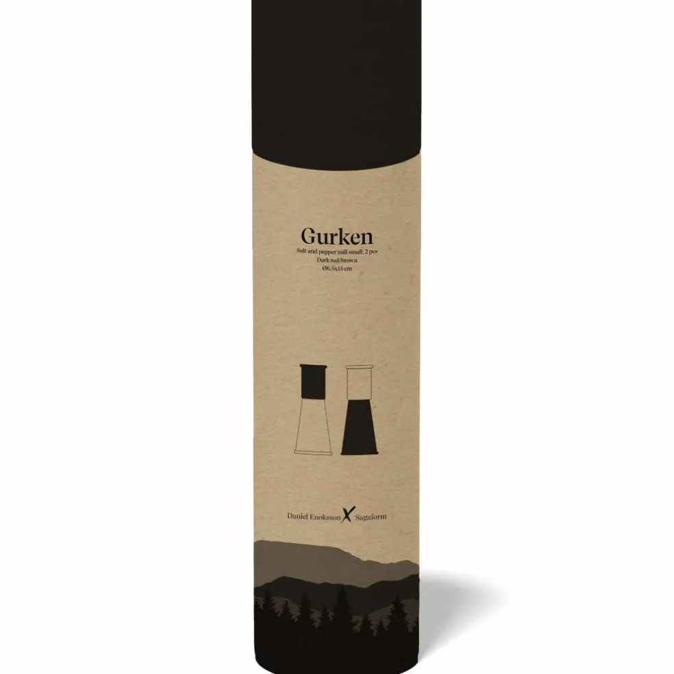 Gurken salt- og pepperkvern small 2 stk, rød