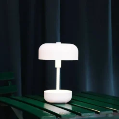 Haipot portabel LED-bordlampe, hvit