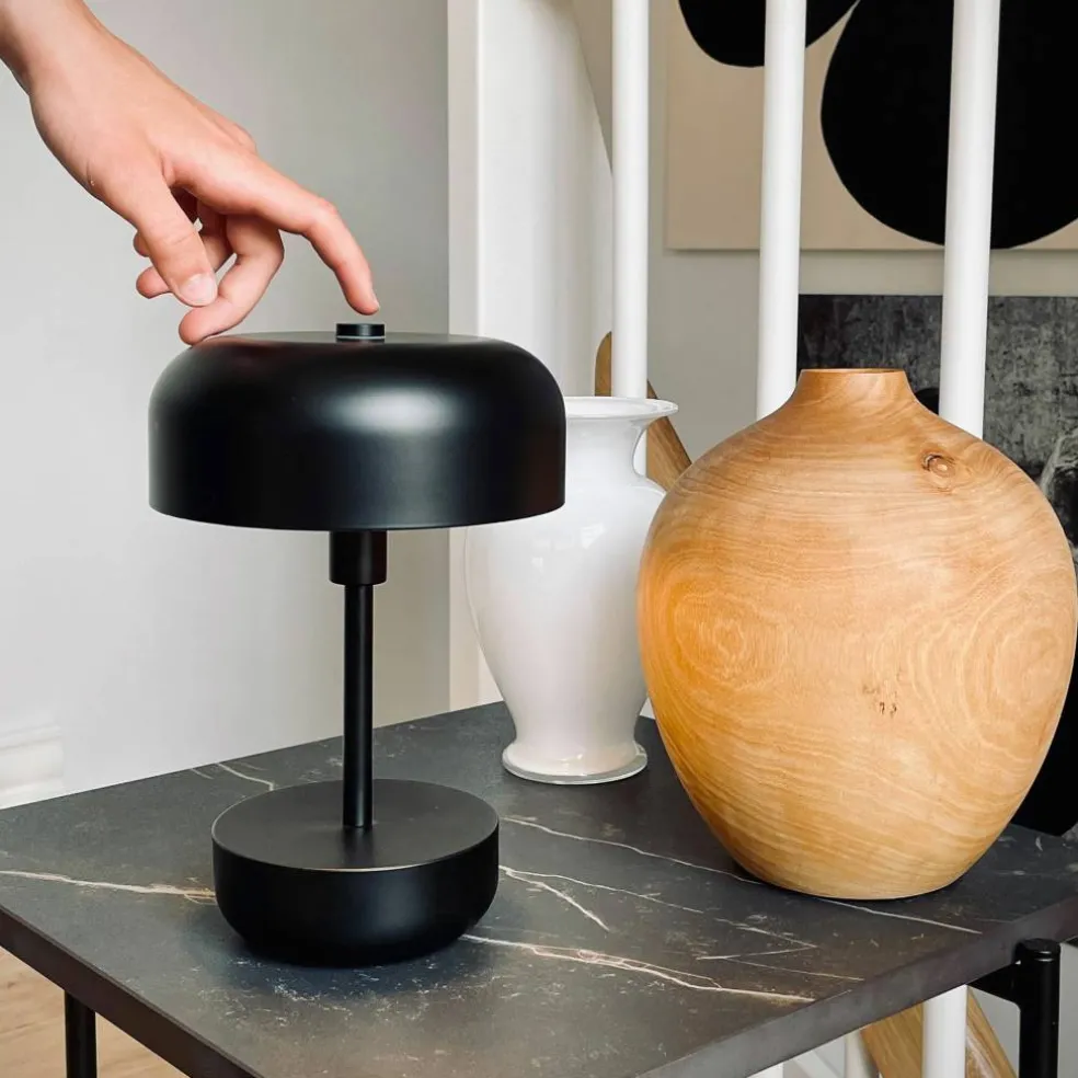 Haipot portabel LED-bordlampe, svart
