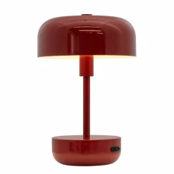 Haipot portabel LED-bordlampe, mørkerød