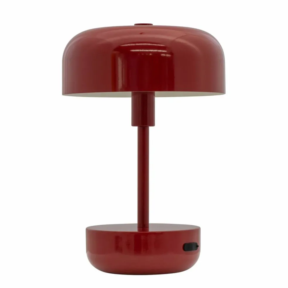 Haipot portabel LED-bordlampe, mørkerød