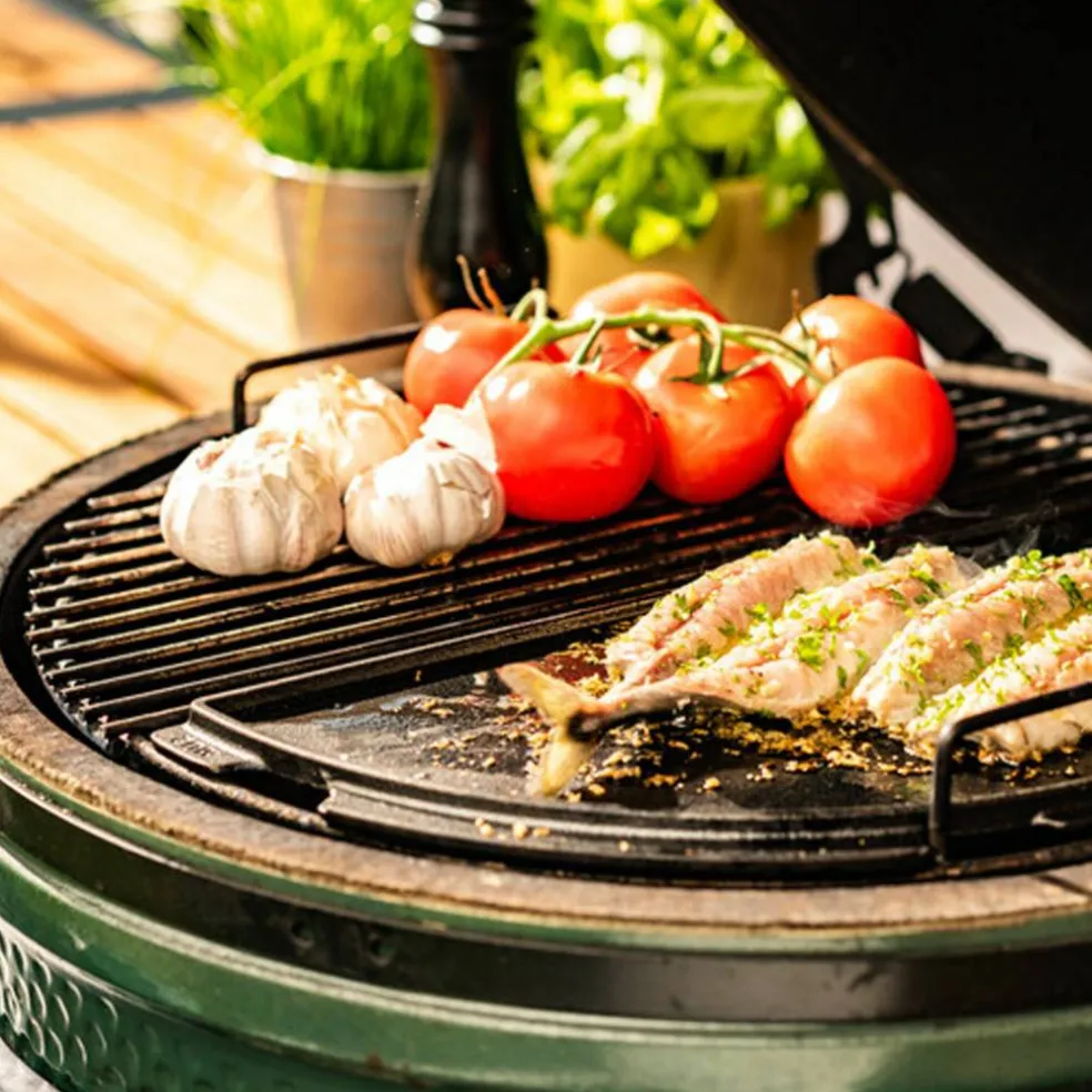 Halvrund vendbar grillplate, XL