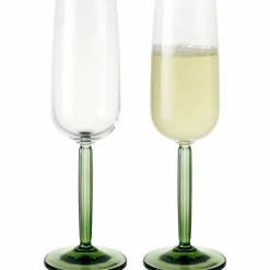 Hammershøi champagneglass, 24 cl, 2 stk, grønn