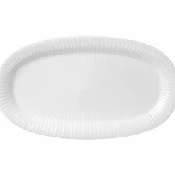Hammershøi ovalt serveringsfat, hvitt, 40 x 22.5 cm
