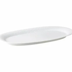 Hammershøi ovalt serveringsfat, hvitt, 40 x 22.5 cm
