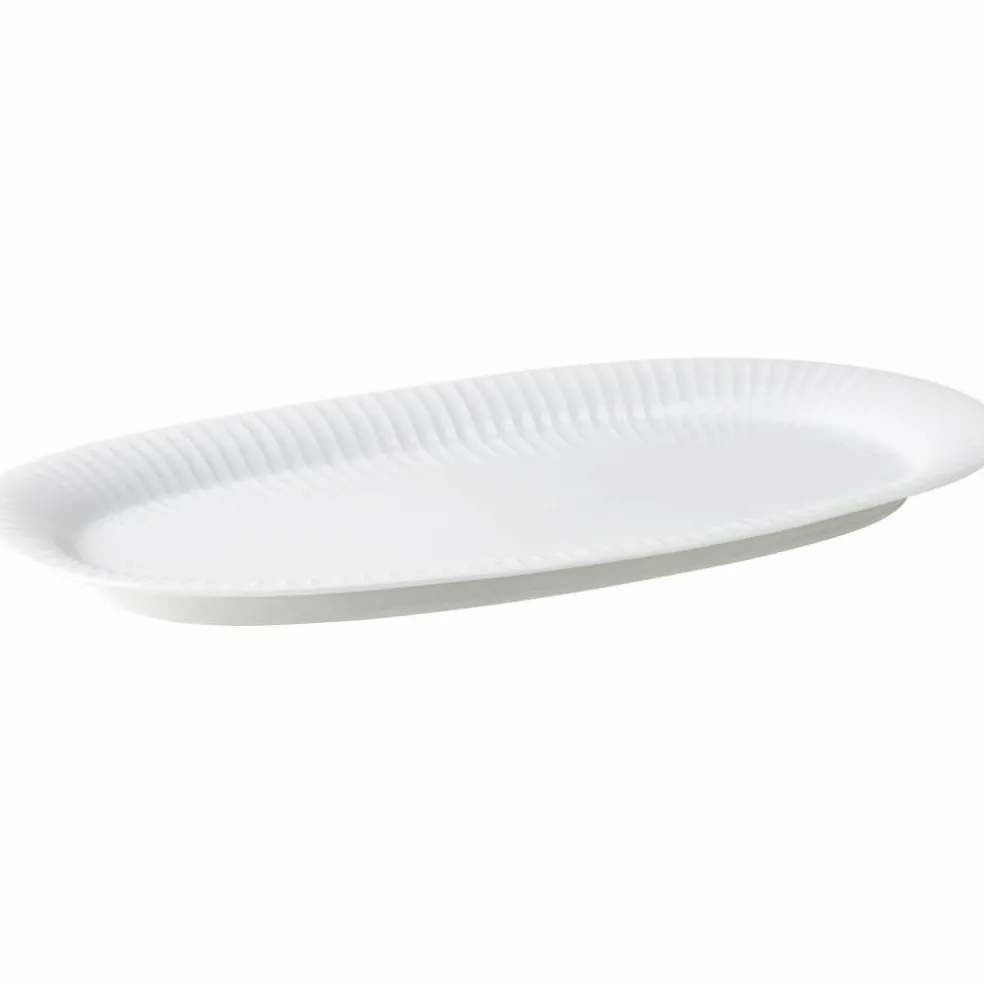 Hammershøi ovalt serveringsfat, hvitt, 40 x 22.5 cm