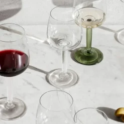 Hammershøi rødvinsglass Ø 9,5 cm 2 stk, grønn