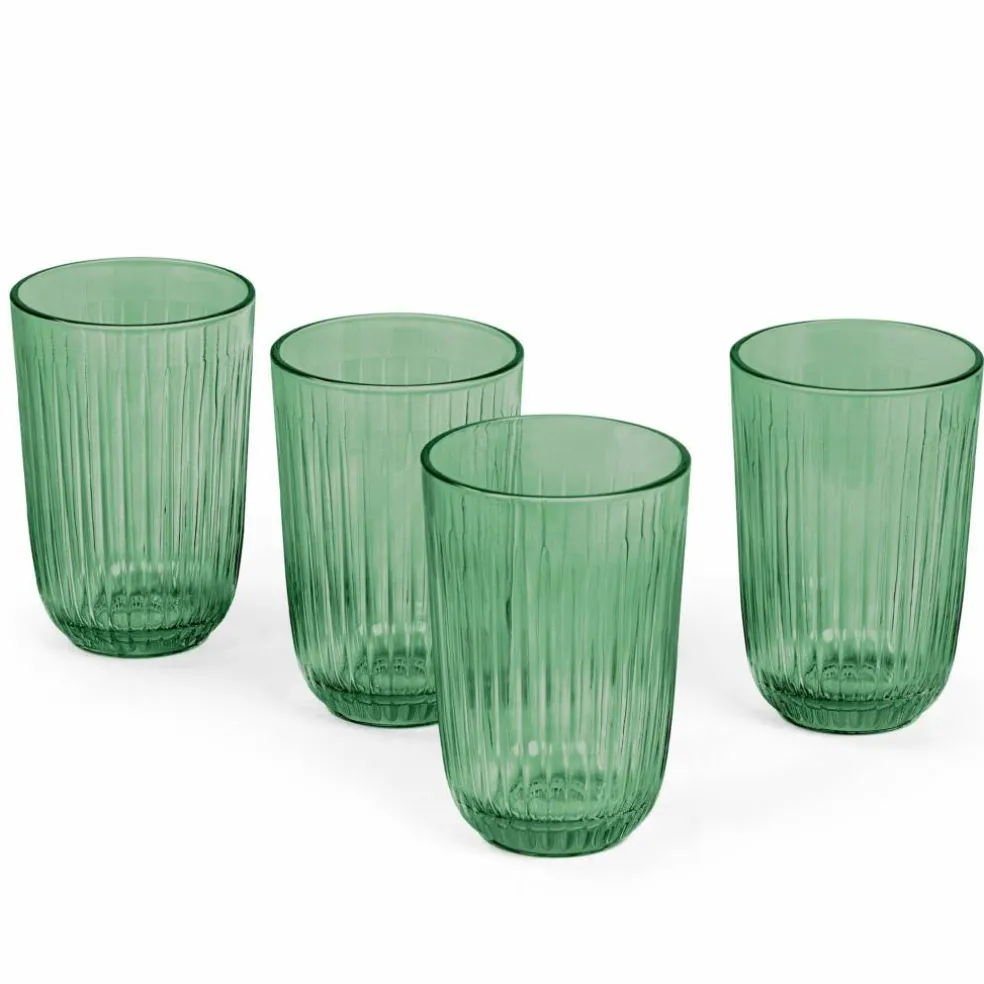 Hammershøi vannglass 37 cl Ø 8 cm 4 stk, grønn