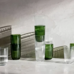 Hammershøi vannglass 37 cl Ø 8 cm 4 stk, grønn