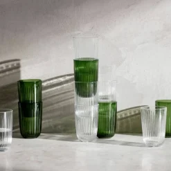 Hammershøi vannglass 37 cl Ø 8 cm 4 stk, grønn