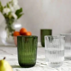 Hammershøi vannglass 37 cl Ø 8 cm 4 stk, grønn