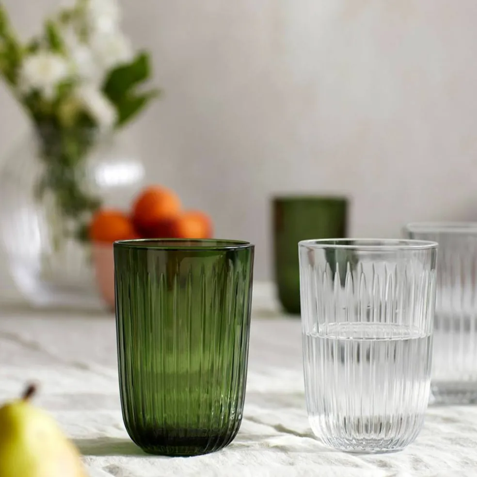 Hammershøi vannglass 37 cl Ø 8 cm 4 stk, grønn