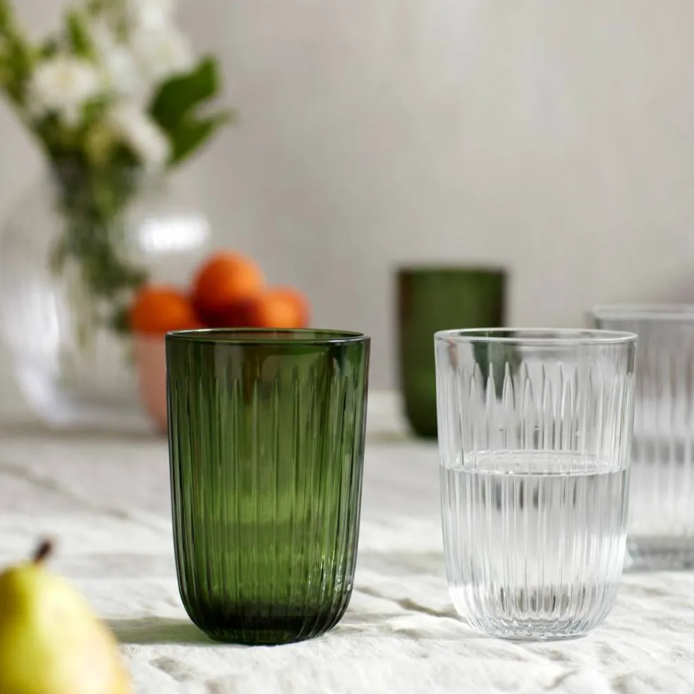 Hammershøi vannglass 37 cl Ø 8 cm 4 stk, grønn
