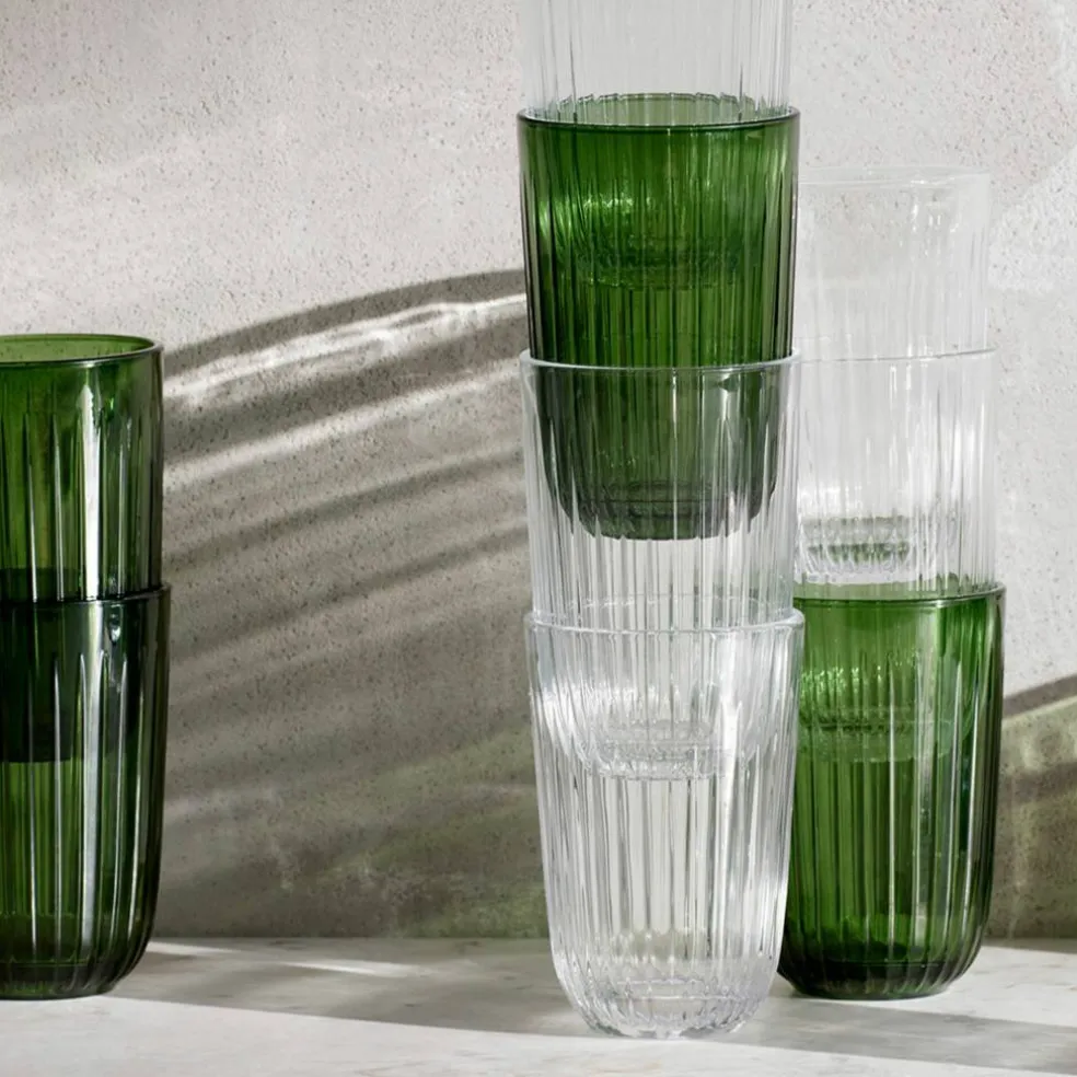 Hammershøi vannglass 37 cl Ø 8 cm 4 stk, grønn