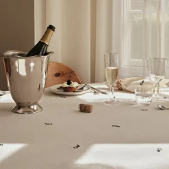 Hamret champagneglass, klart