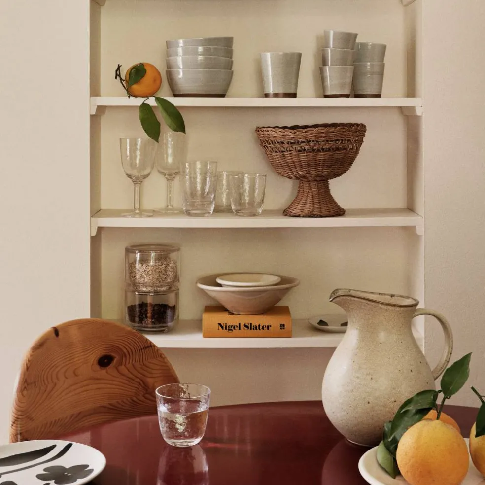 Hamret rødvinsglass, klart