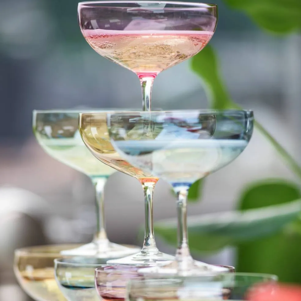 Happy cocktailglass 28 cl, blå